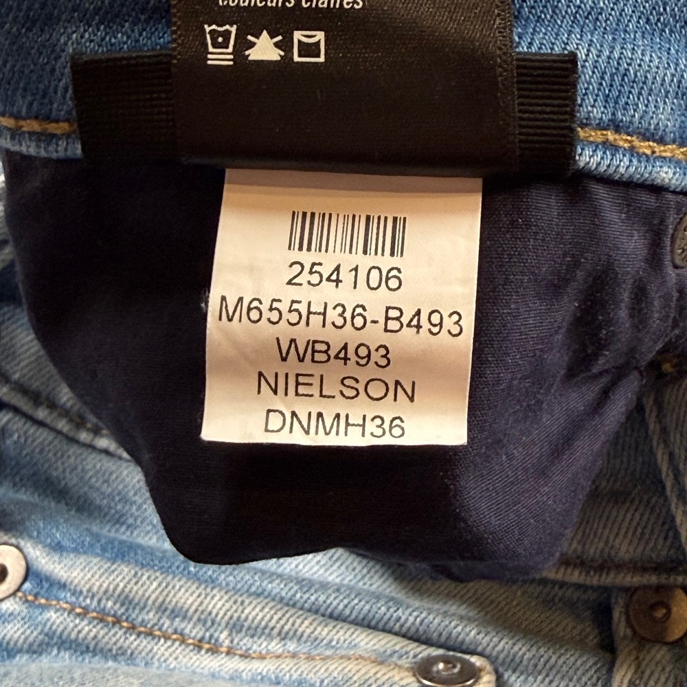 Paige Federal Nielson Jeans Light Wash Straight Leg Stretch Denim Mens Size 32 View 5